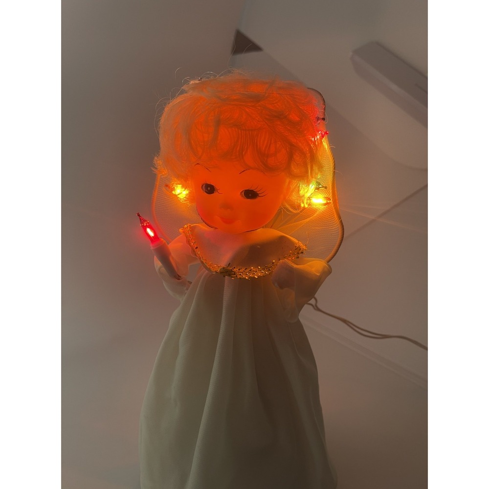 Vintage 10.5" Venture Christmas Blond Angel Tree Topper In Original Box‎